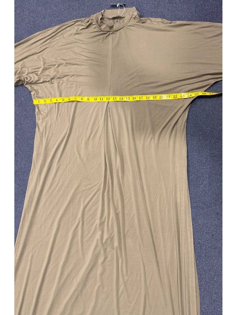 Muslim Women's One Size Khaki Prayer Abaya Set Dress & Hijab Viscose Blend New - Picture 3 of 7